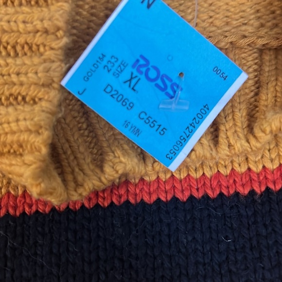 Pacsun Striped Knit Sweater Black, Red, Yellow new with tag XL  Nothing is Real - Picture 7 of 14